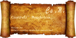 Csathó Magdolna névjegykártya