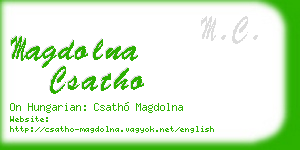 magdolna csatho business card