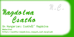 magdolna csatho business card